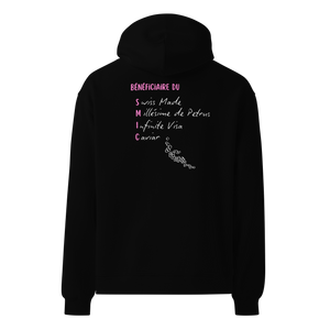 Sweatshirt Bénéficiaire du SMIC noir dos – style entrepreneur – Emoney Vibe
