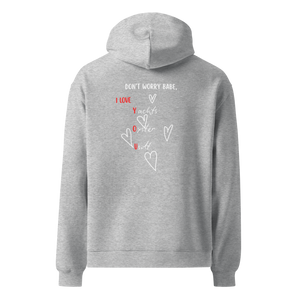Sweatshirt I Love You gris dos – mode urbaine chic – Emoney Vibe
