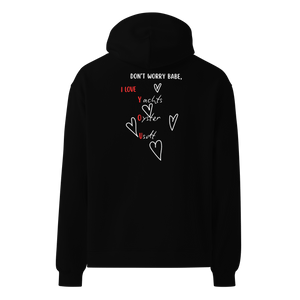 Sweatshirt I Love You noir dos – luxe discret – Emoney Vibe
