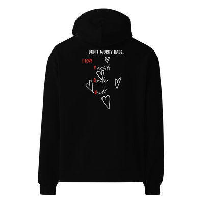 Sweatshirt I Love You noir dos – luxe discret – Emoney Vibe
