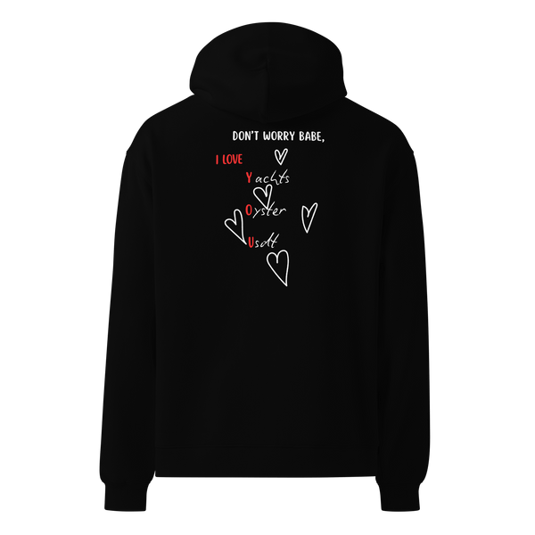 Sweatshirt I Love You noir dos – luxe discret – Emoney Vibe
