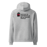 Sweatshirt Société Générale de la Fraude Fiscale gris dos – streetwear entrepreneurs – Emoney Vibe
