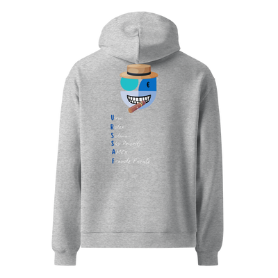 Sweatshirt L’URSSAF revisitée gris dos – look crypto – Emoney Vibe
