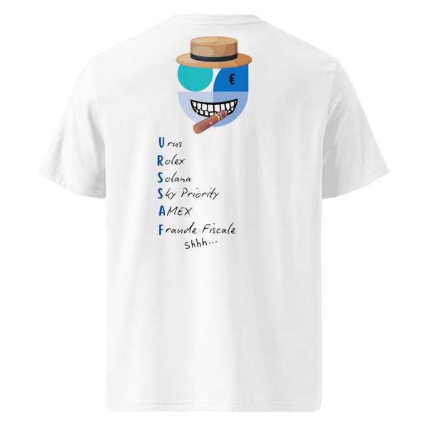 T-shirt L’URSSAF revisitée blanc dos – esprit business – Emoney Vibe
