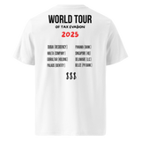 T-shirt World Tour of Tax Evasion blanc dos – mode entrepreneuriale – Emoney Vibe
